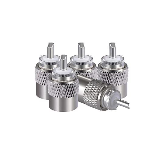 POBADY 5PCS PL-259 Connectors 50 ohm PL 259 UHF Male Solder Connector Plug Low Loss for VLMR-400 RG-8 Coaxial Cable - Image 1
