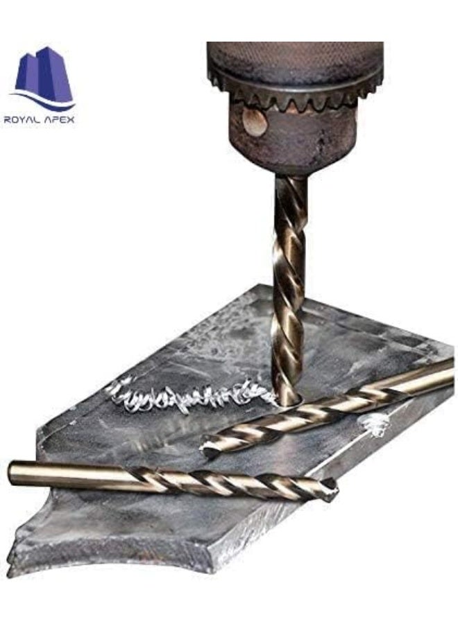 Royal Apex 19 Piece Hss Twist Drill Bit Fully Ground White Finish 431 Material-Din338 Drill Bit For Stainless Steel Metal Drilling - Image 3