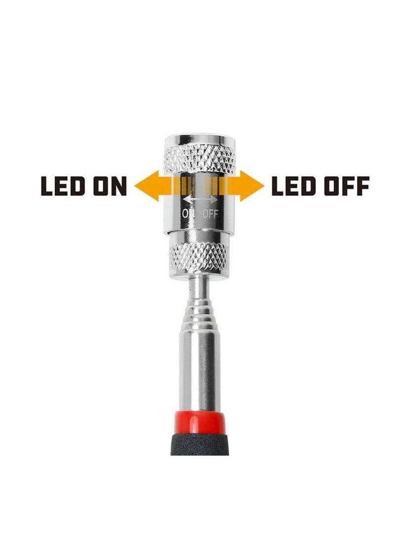DEFAONS DEFAONS Lighted Magnetic Pickup Tool Expandable Telescopic Handle Upto 31 Super Strong Magnet Pickup Capacity 8 lbs  - Image 3