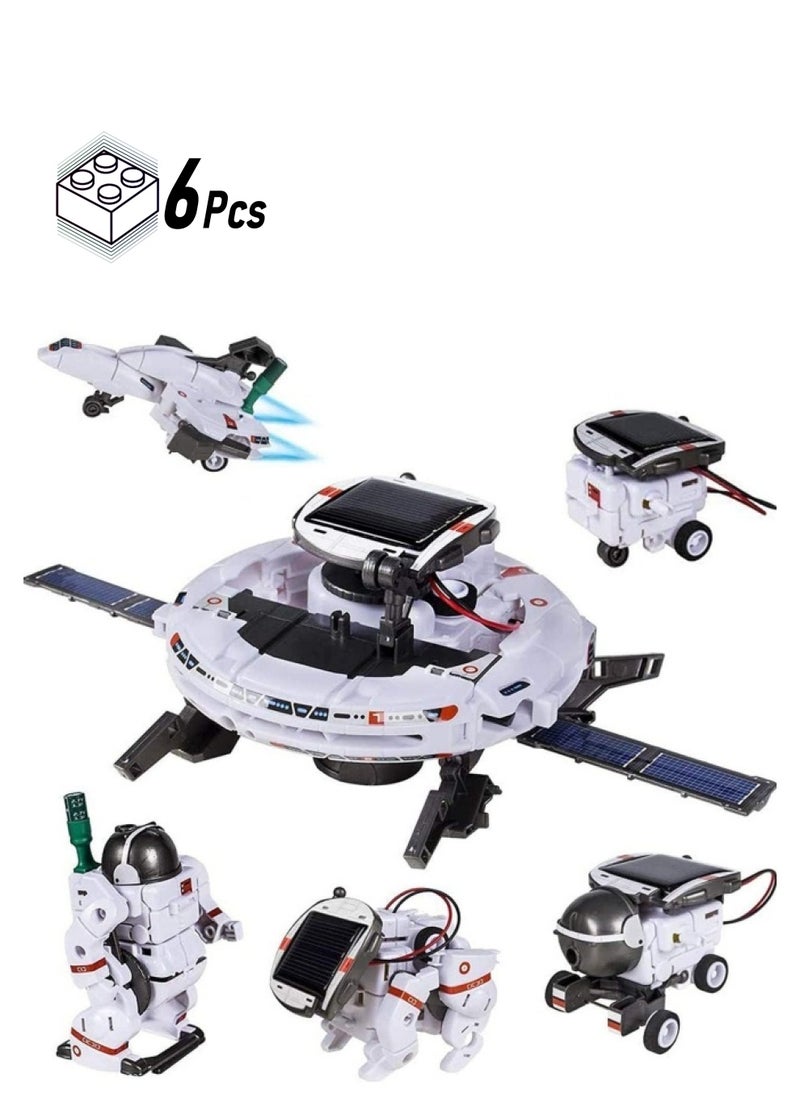 General DIY assembled toys 6-in-1 self-assembled space solar toy car intelligent robot toy  - Image 1