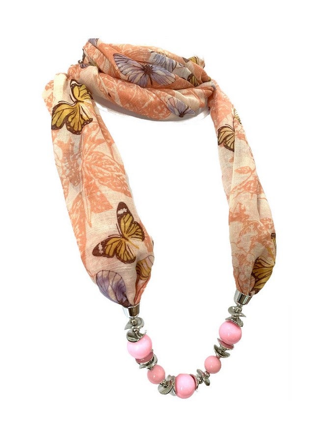Devin La voile long bead stole (Printed Brown) (4S064-Brown) - Image 5