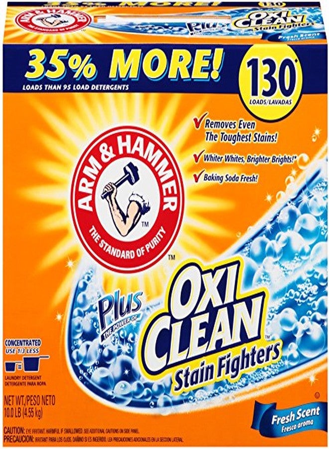 Arm & Hammer 33200-06510 Powder Laundry Detergent Plus OxiClean Fresh Scent 10 lbs (Pack of 3)