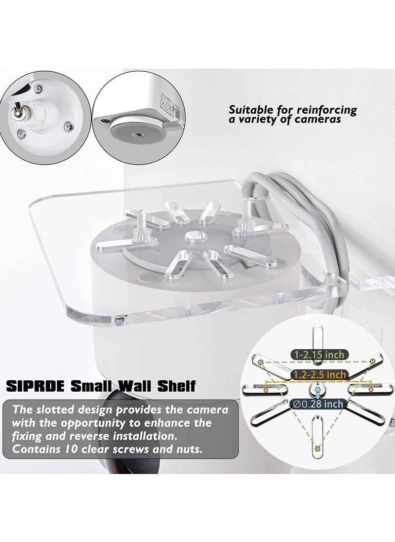 FLYINGBOAT - Acrylic Small Wall Shelf Set of 3 for Security Cameras, Speakers, Baby Monitors & More - Image 1