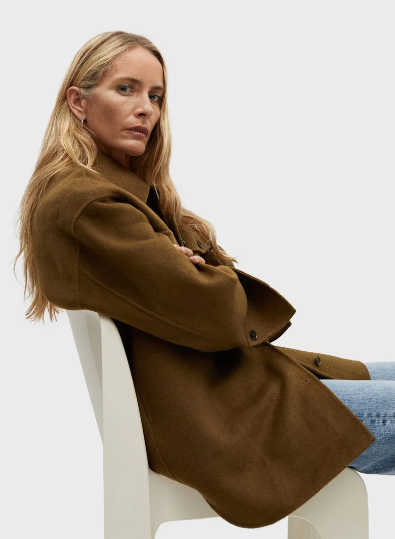 MANGO Pocket Detail Oversized Jacket