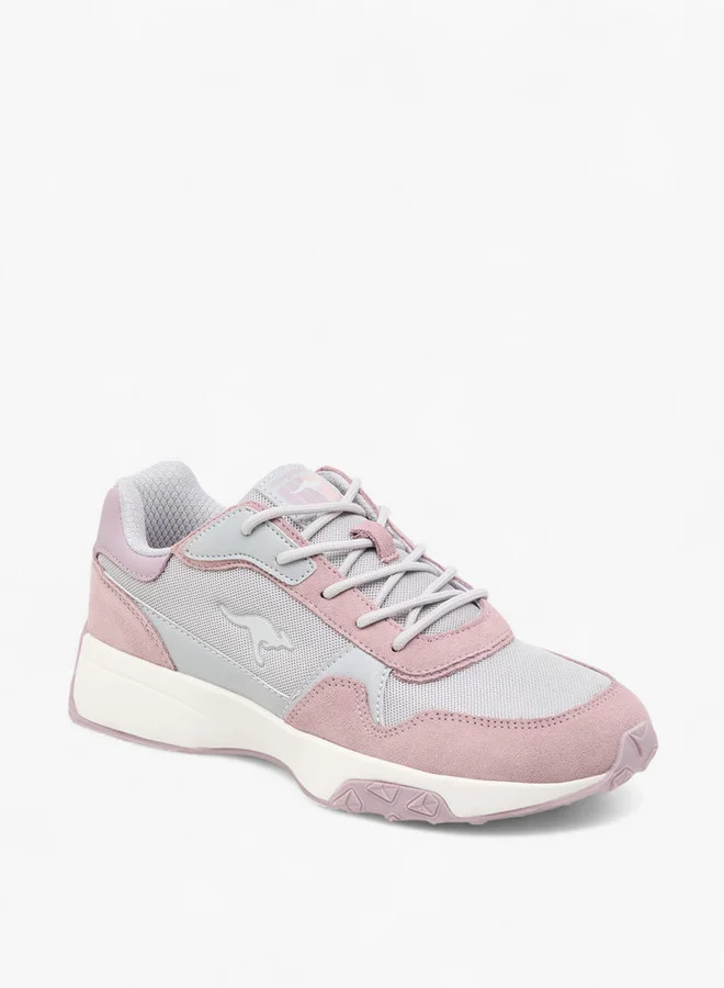كانغاروس Women's Colourblock Lace-Up Sports Shoes