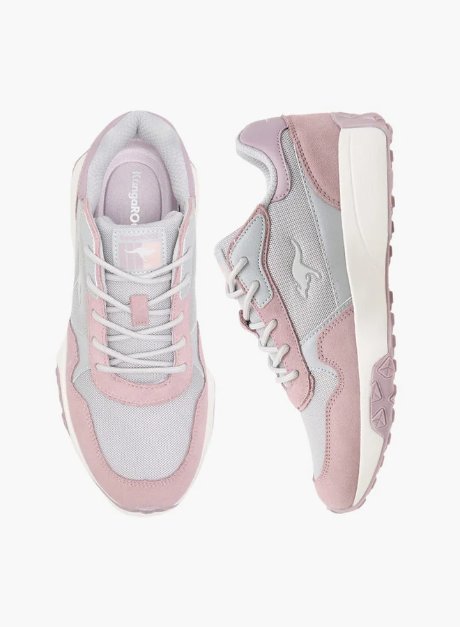 كانغاروس Women's Colourblock Lace-Up Sports Shoes
