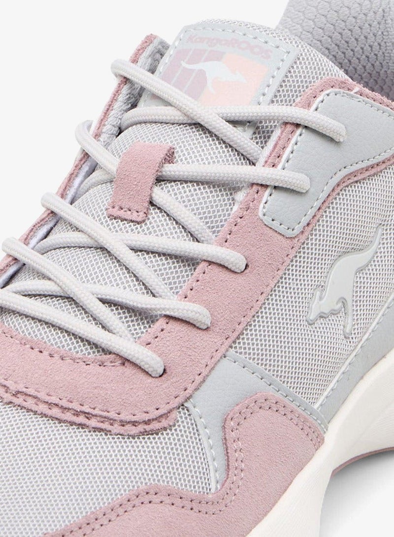 كانغاروس أحذية رياضية نسائية بأربطة وتصميم كتل ألوان - Image 4