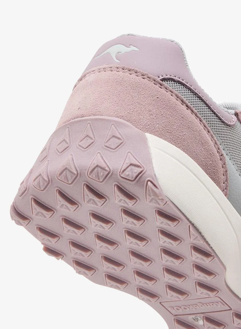 kangaROOS GREY Women's Colourblock Lace-Up Sports Shoes for Women | Best Price UAE