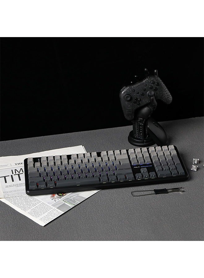 AULA F108 Keyboard 100% Layout 1K Polling Rate Mechanical Gaming Keyboard Hot Swappable Linear Switch with Macro Software - Image 2