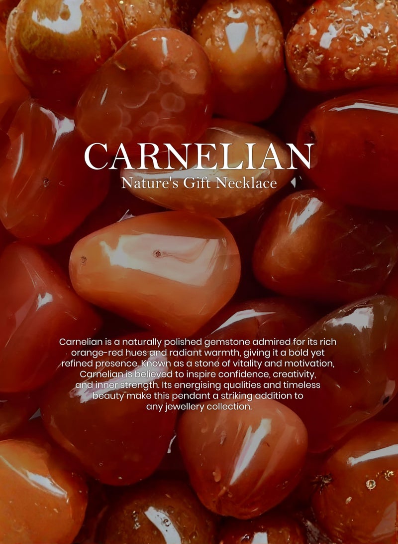 British Fossils Natures Gift Necklace Carnelian - Image 2
