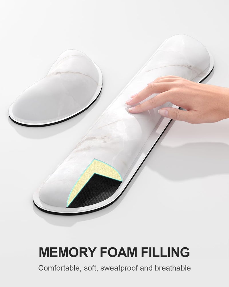 Auhoahsil Large Mouse Pad with Wrist Support Set of 3, Memory Foam Keyboard Wrist Rest + XXL Extended Gaming Mouse Pad + Extended XX-Large - Image 5