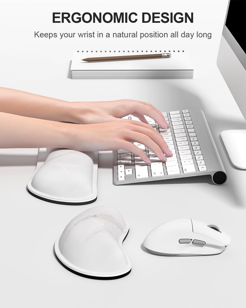Auhoahsil Large Mouse Pad with Wrist Support Set of 3, Memory Foam Keyboard Wrist Rest + XXL Extended Gaming Mouse Pad + Extended XX-Large - Image 3
