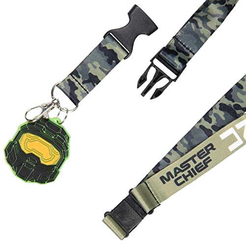 Bioworld Halo Video Game Lanyard Keychain w/ 2" Master Chief Rubber Charm - Image 2