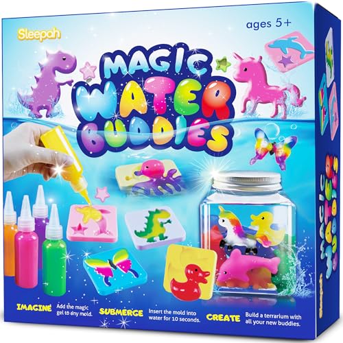 Sleepah Aqua Fairy Water Gel Kit for Kids Magic Water Elf Toy Make Your Own Squishies Craft Kits for Kids DIY Squishy Maker Arts Crafts for Kids Ages 5 6 7 8 9 Gift Boys or Girls - Image 1
