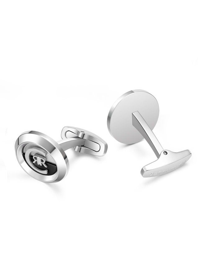 CERRUTI 1881 Renato Silver and Black Cufflinks  - Image 3