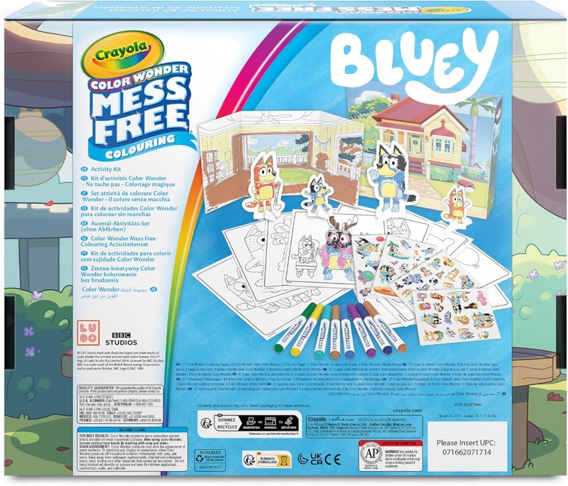 Crayola - Color Wonder, Activity Set 40+ pieces, with coloring pages, stain-free felt-tip pens, stickers, pop-up figures, Bluey, creative activity for kids, age 3,4,5 years - Image 3