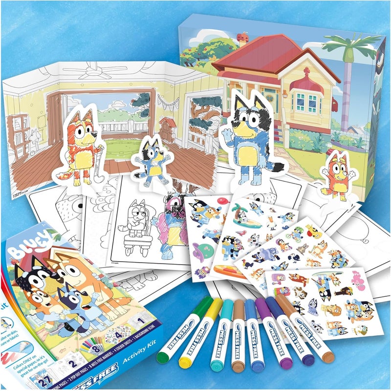Crayola - Color Wonder, Activity Set 40+ pieces, with coloring pages, stain-free felt-tip pens, stickers, pop-up figures, Bluey, creative activity for kids, age 3,4,5 years - Image 5