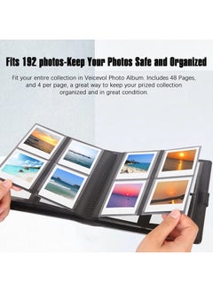 Veicevol 192 Pockets Photo Album for Fujifilm Instax Square SQ1 SQ6 SQ10 SQ20 Instant Camera, Fujifilm Instax SP-3 Mobile Printer, Extra Large Picture Albums for Fujifilm Instax Square Instant Film (Black)  - Image 4