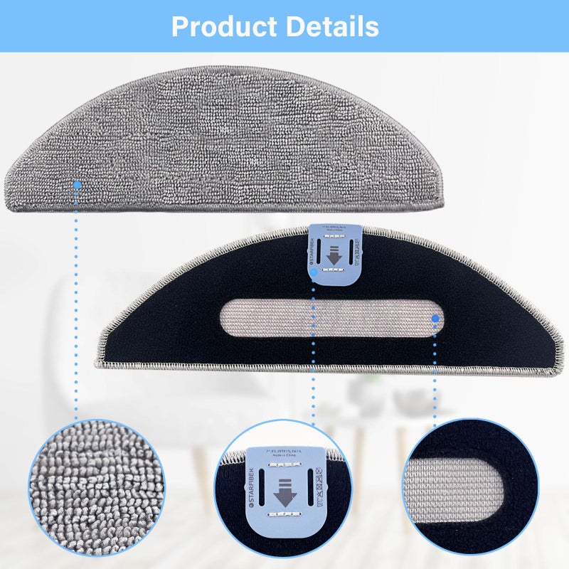 Tivcroxs ملحقات قطع الغيار لـ Irobot Roomba Combo I5+ J5+ Robot Vacuum Cleaner 1 مجموعة من الفرشاة الدوارة و4 مرشحات و4 وسادات ممسحة و4 أكياس مكنسة كهربائية و4 فرش جانبية - Image 3