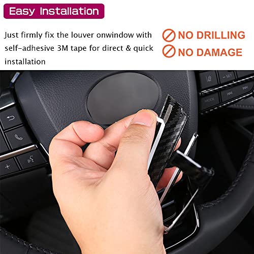LEXLEY 4pcs Carbon Fiber Style Steering Wheel Button Cover Sticker Interior Accessories ABS Trim for Toyota Highlander 2020 2021 2022 2023 2024 2025 - Image 4