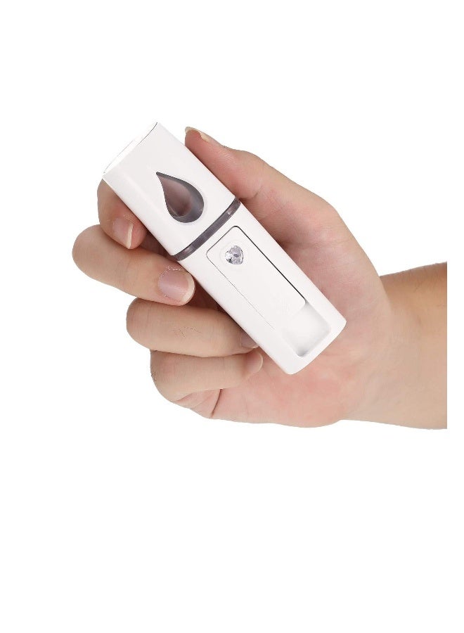 Nano Mist Sprayer,  Facial Mister Portable Mini Face Mist Steamer Handy Mist Sprayer with Mirror Design Moisturizing and Hydrating for Skin Care, Makeup, Eyelash Extension, 2 Pieces 