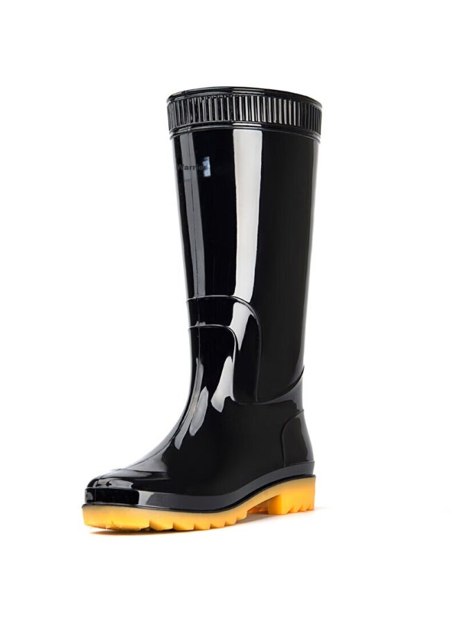 Warrior Men's Mid-high Rain Boots Waterproof Shoes Hxl07-b Black Mid-high 38 - Image 3