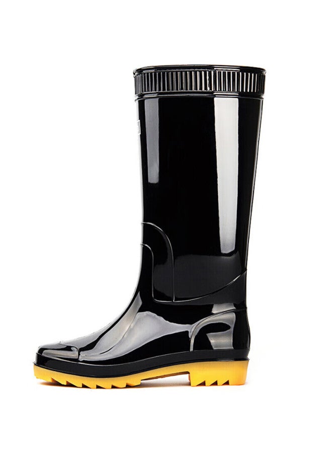 Warrior Men's Mid-high Rain Boots Waterproof Shoes Hxl07-b Black Mid-high 38 - Image 4