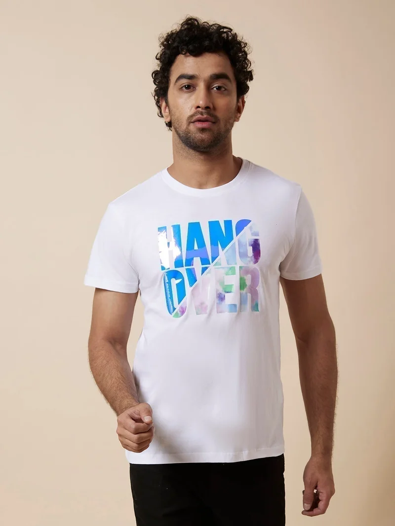 globus Globus Men White Printed Cotton T-Shirt