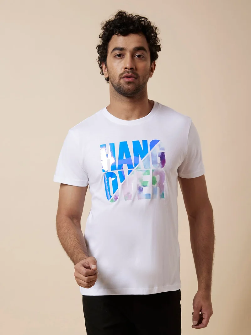 globus Globus Men White Printed Cotton T-Shirt