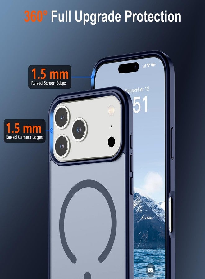 SUPFINE Magnetic for iPhone 17 Pro Max Case (Compatible with MagSafe)(Military Grade Drop Protection) Translucent Matte Shockproof with Anti-Fingerprint Phone Cover 2025,Navy Blue - Image 4