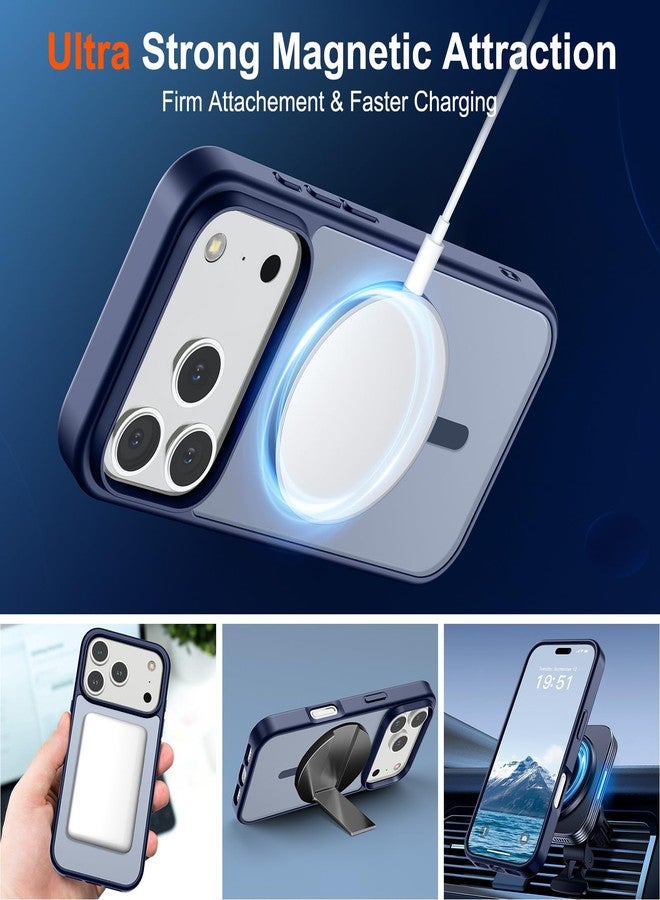 SUPFINE Magnetic for iPhone 17 Pro Max Case (Compatible with MagSafe)(Military Grade Drop Protection) Translucent Matte Shockproof with Anti-Fingerprint Phone Cover 2025,Navy Blue - Image 5