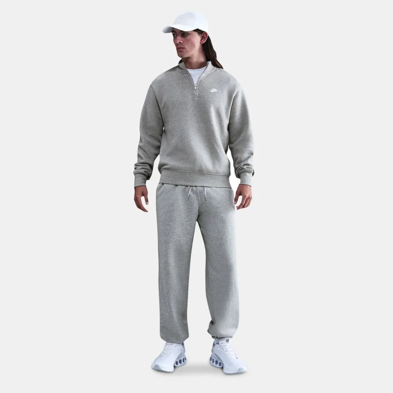 Nike Grey Men's Sportswear Club Zip Fleece Top for Men | Best Price UAE