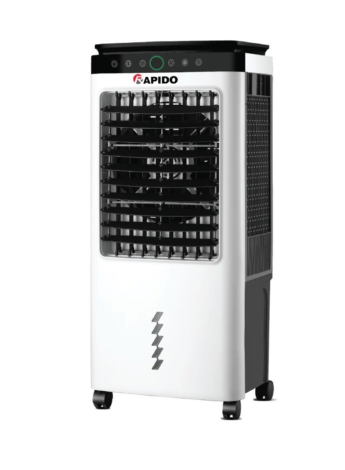 Rapido Everest 6000D Air Cooler 45L, 80W, 3 Speed Settings, Remote Control, Ionizer Air Purifier, 6000 m³/h Airflow, 15–30m² Coverage. White. - Image 1