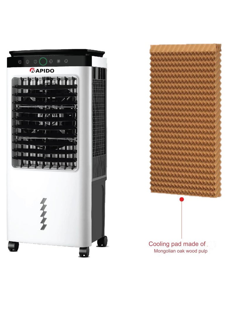 Rapido Everest 6000D Air Cooler 45L, 80W, 3 Speed Settings, Remote Control, Ionizer Air Purifier, 6000 m³/h Airflow, 15–30m² Coverage. White. - Image 3
