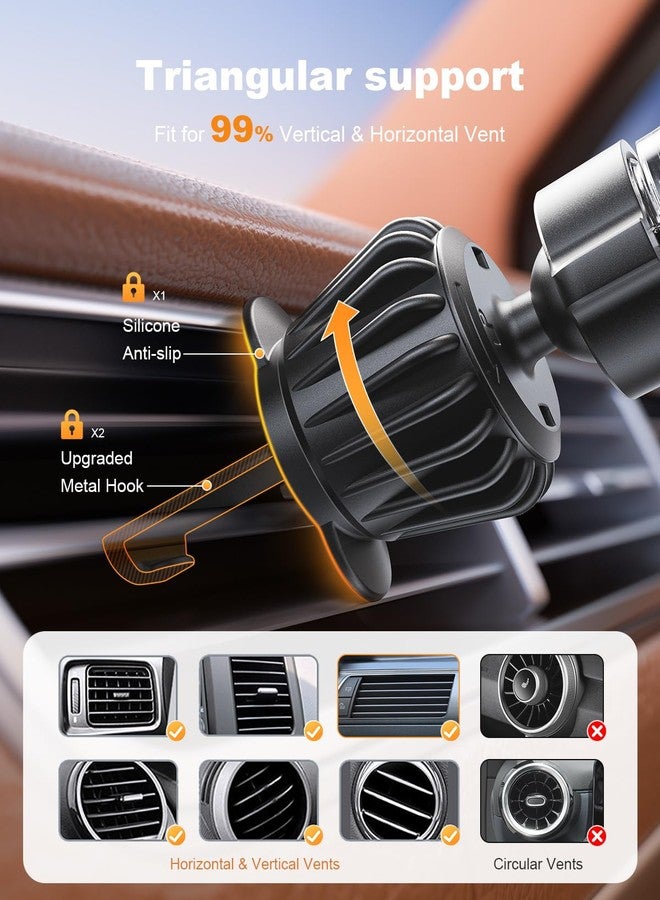 SUPERONE 3-in-1 Car Phone Holder [Strongest Suction Cup & Clip] 360° Adjustable Car Phone Mount for Dash/Vent/Windshield, Phone Holders for Your Car Accessories for iPhone 17/16/15/14 Samsung Android - Image 4