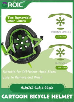 GROIC خوذة حماية لخوذة دورة الأطفال، خوذة دراجة للأطفال الصغار، خوذة رياضية متعددة لركوب الدراجات والتزلج على الجليد، معدات حماية للركوب  - Image 4