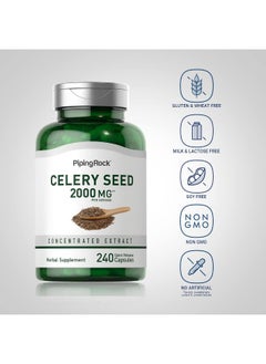 Piping Rock Celery Seed Extract Capsules | 2000Mg | 240 Count | Concentrated Herbal Supplement | Non-Gmo, Gluten Free  - Image 3