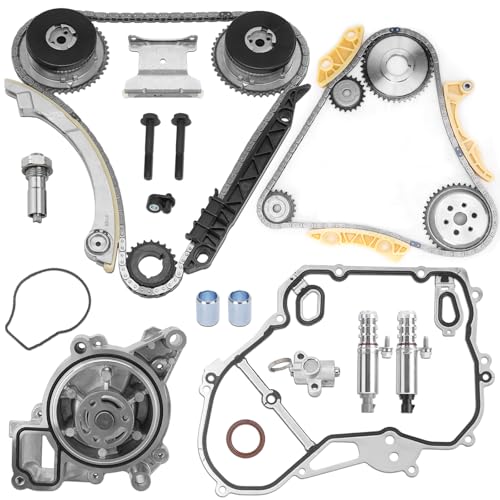 TEMSONE 9-4201S Engine Timing Chain Kit with Water Pump Compatible with Chevy, GMC, Pontiac, Buick, Equinox, Verano, Impala, G5, LaCrosse, Regal L4 2.2L 2.4L - Image 1
