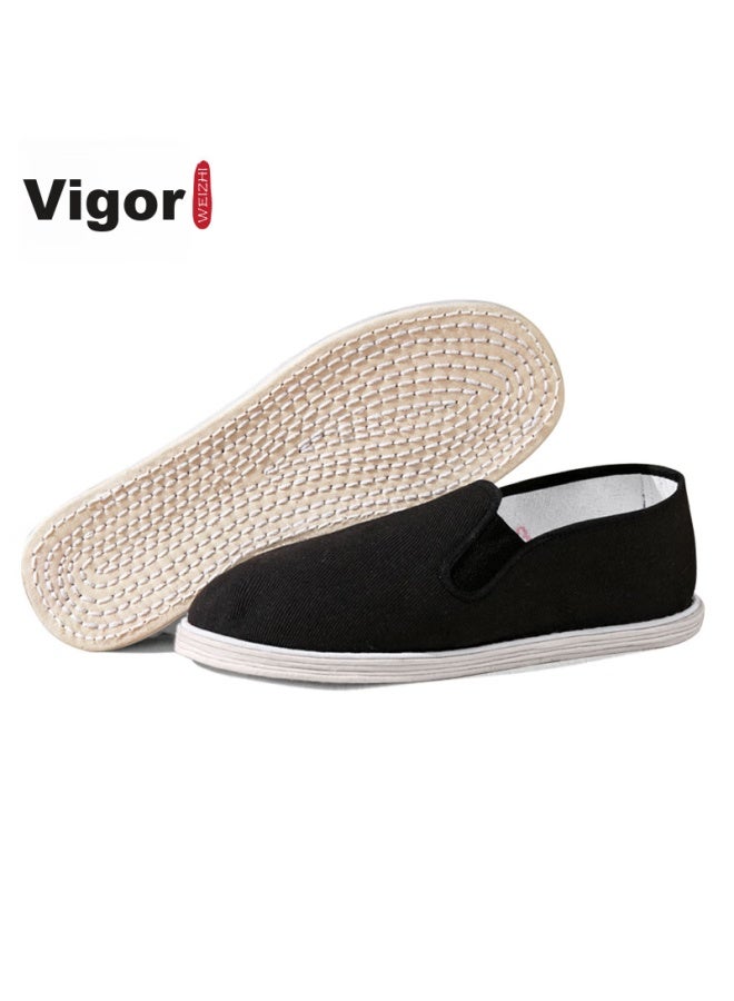 Weizhi Old Beijing Cloth Shoes For Men, Thousand-layer Sole Cloth Shoes, Slip-on Chinese-style Dad Shoes For Middle-aged And Elderly, Wz6003 - Image 1