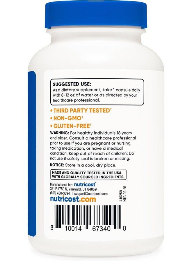 Nutricost Pygeum 5000mg, 120 Capsules - Veggie Capsules, Non-GMO, Gluten Free, Vegetarian Friendly - Image 4