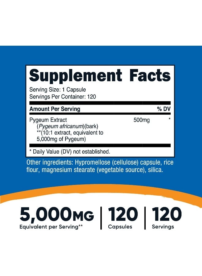 Nutricost Pygeum 5000mg, 120 Capsules - Veggie Capsules, Non-GMO, Gluten Free, Vegetarian Friendly - Image 2