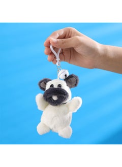 Le Jier With Keychain Bell Pull Rope Wagging Tail Cat Doll Called White Rabbit Plush Toy Gift-Specifications:Bubble Dog [with Keychain Bell]