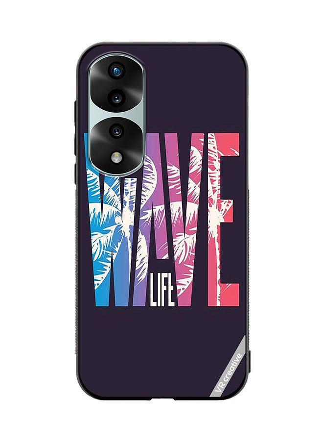 Protective Case Cover For Honor 70 Pro plus Wave Design Multicolour