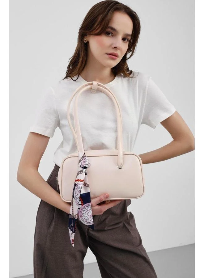 Shule Bags  Beau Scarf Detailed Baget Bag in Powder Pink. for Women | Best Price UAE