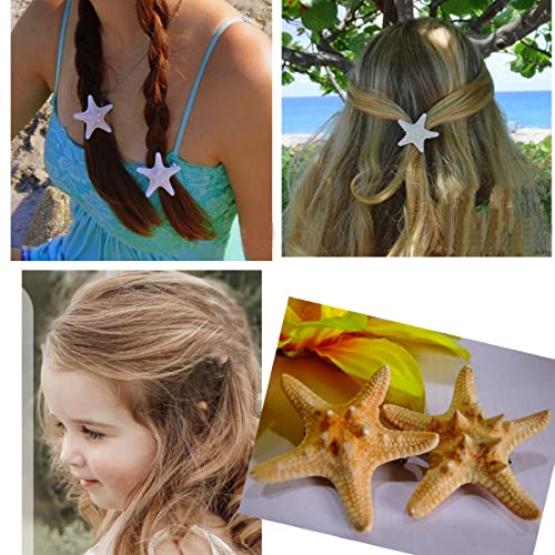 Aaiffey 4 Pcs Shell Pearl Starfish Hair Clip Set for Women Girls,Princess Hair Clips Sea Star Hair Pins Girls Cute Headwear Styling Tools Hair Accessories (E107) - Image 5