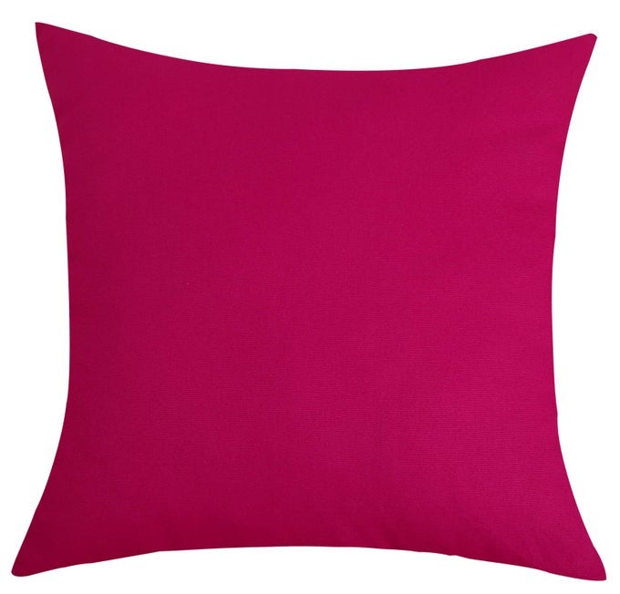 COTTON SOLID THROW PILLOW COVERS 18 X 18 BRILLIANT ROSE 1 COUNT PACK OF 1