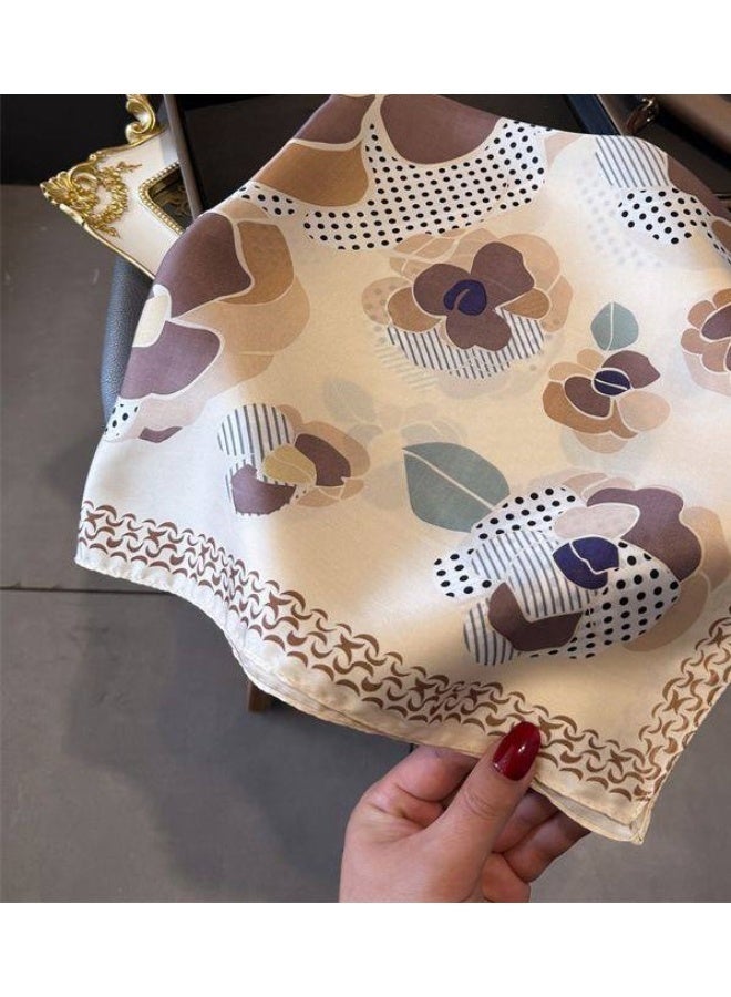 Women’s Patterned Satin Scarf – Elegant Design with Soft High Quality Material - Image 2