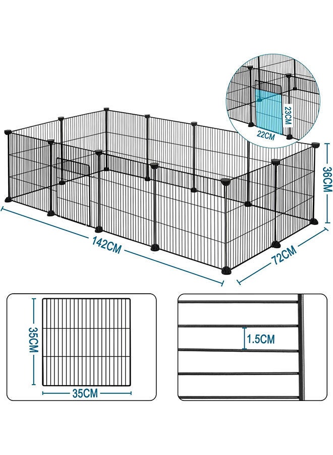Generic Cat Cages Indoor Large DIY Cat Kennel Indoor Detachable Metal Wire Crate Playpen Enclosures Large Exercise Place for 1-3 Cats Rabbit Ferret Small Animals  - Image 2