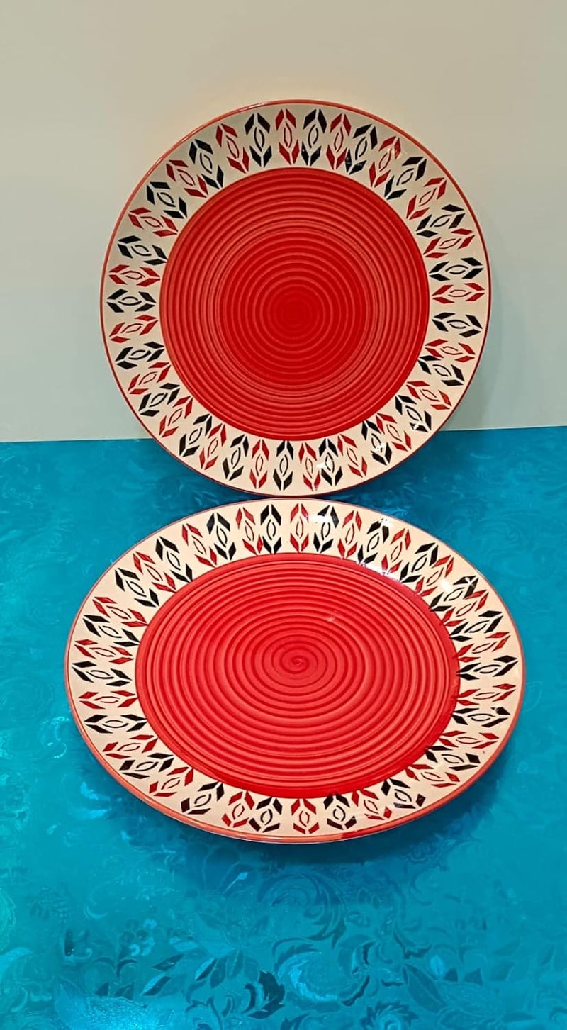 caffeine ceramic handmade arrow pattern dinner set (set of 10pcs ) - Image 2
