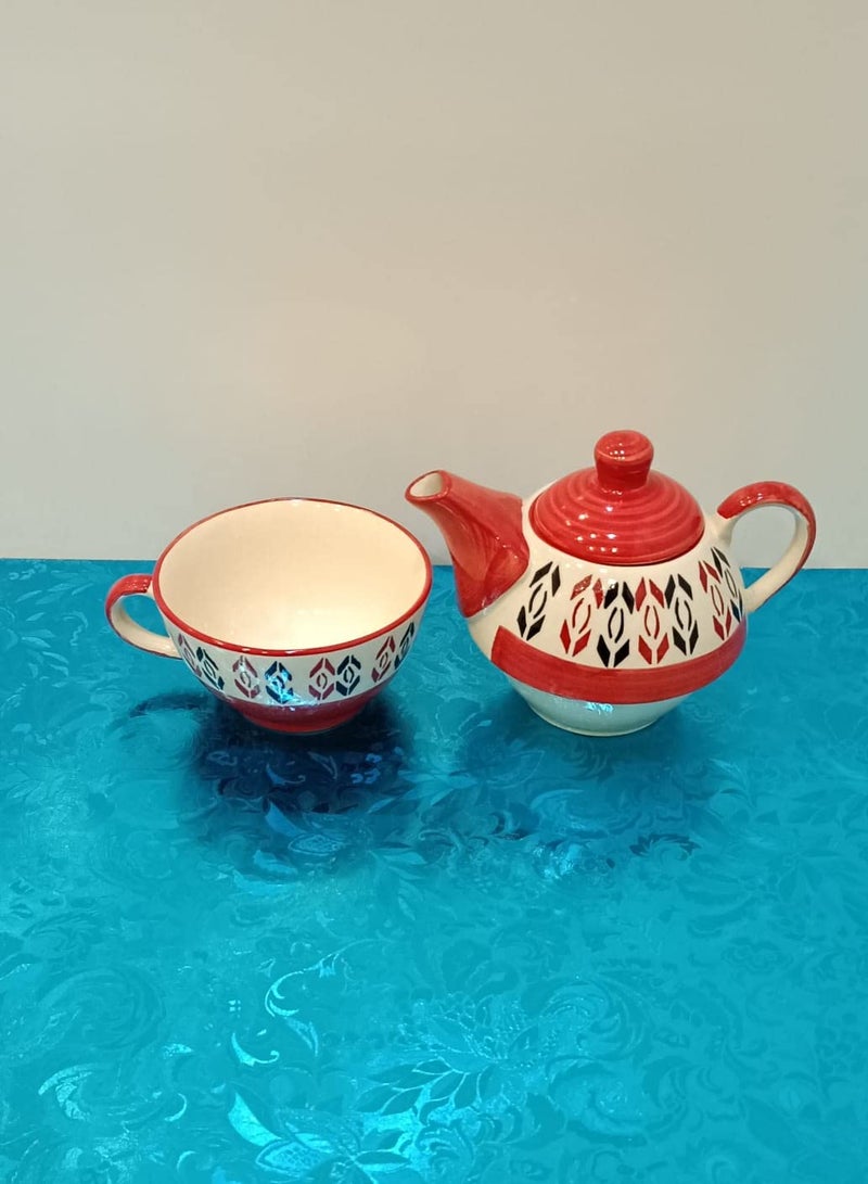 caffeine ceramic handmade arrow pattern dinner set (set of 10pcs ) - Image 3